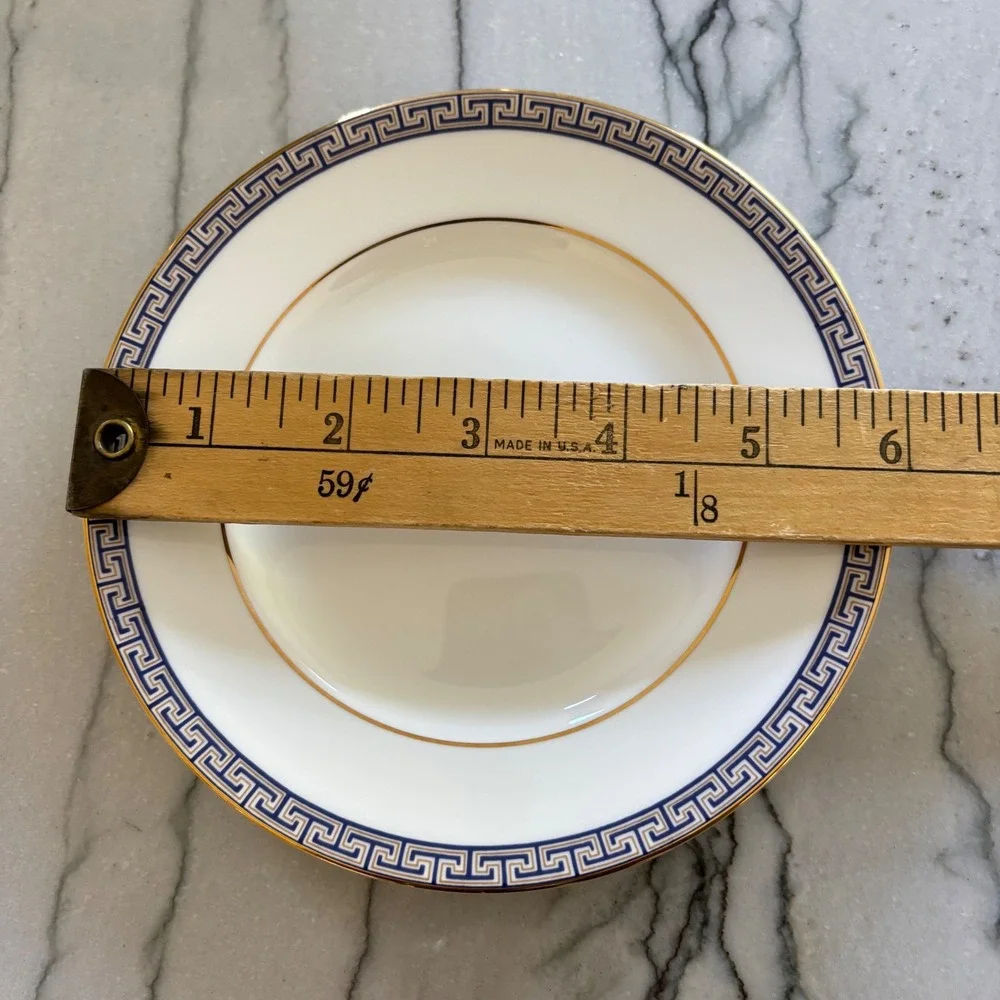 Wedgwood Palatia China Set 4 Bread Butter Plates Appetizer Greek‎ Key Excellent